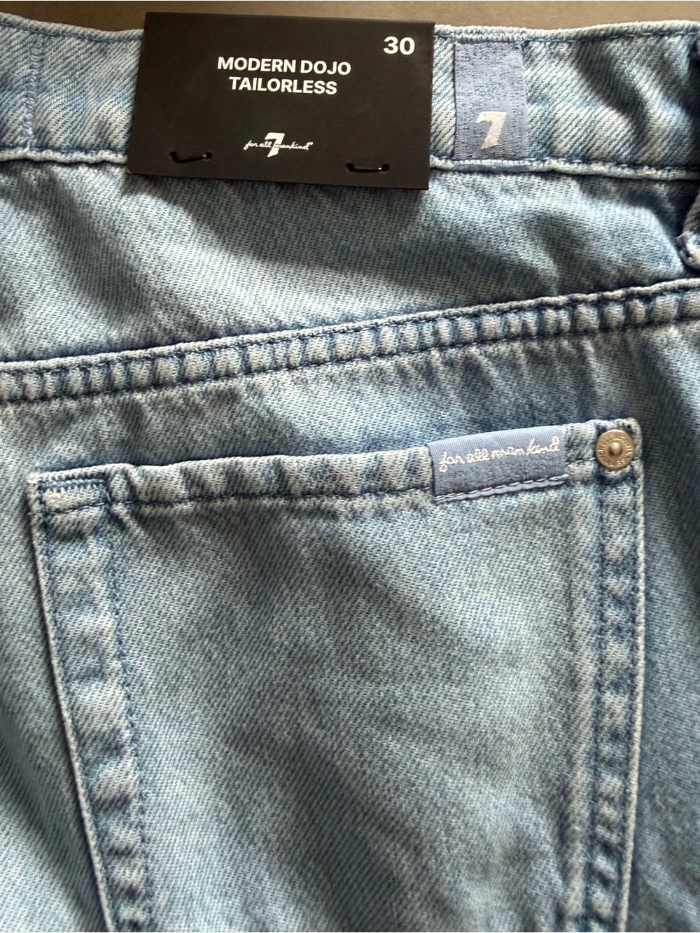 7 For All Mankind Modern Dojo Tailorless Buford Jeans High Rise Denim Women's 30 - Picture 7 of 9